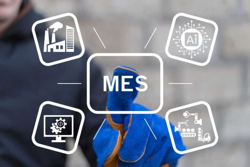 MES system optimizing production in a manufacturing facility